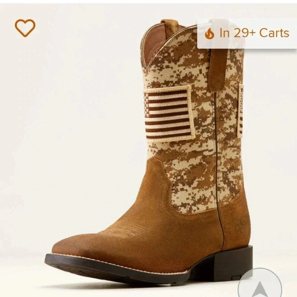 Ariat Mens 5. Excellent Used Condition Western Boot - Antique Mocha - Picture 2 of 8